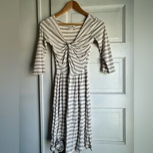 Anthropologie Lolly knot v-neck dress
